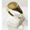 Bague Type Chevalière Ronde Plaquée Or