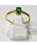 Bague Emeraude Plaquée Or