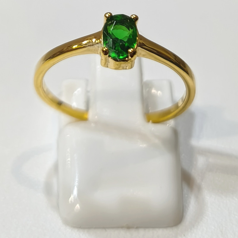 Bague Emeraude Plaquée Or