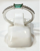 Bague Emeraude Zirconium Argent 925