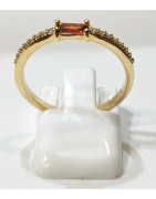 Bague Zirconium Plaquée Or