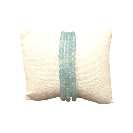 Bracelet Calcite Bleue Pierres Rondes 4mm