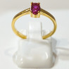 Bague Rubis de Synthèse Plaquée or