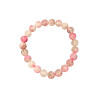 Bracelet Quartz Rhodonite Pierres Rondes 8mm