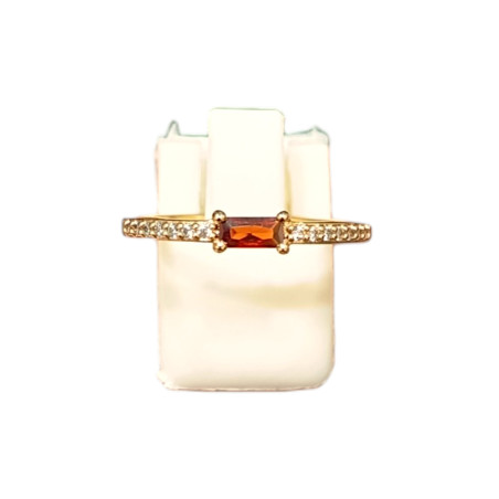 Bague Zirconium Plaquée Or