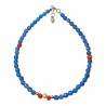 Bracelet Calcédoine Corail Perles Pierres Rondes Facettées 3mm avec Fermoir 18 + 2 cm Argent 925