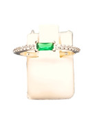 Bague Emeraude Zirconium Argent 925