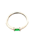 Bague Emeraude Zirconium Argent 925