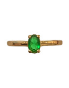 Bague Emeraude Plaquée Or