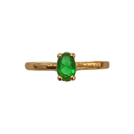 Bague Emeraude Plaquée Or