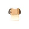 Bague Type Chevalière Carrée Plaquée Or