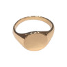 Bague Type Chevalière Ronde Plaquée Or