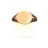 Bague Type Chevalière Ronde Plaquée Or