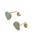 Boucles Amazonite Cœur Plaquée Or