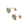 Boucles Amazonite Cœur Plaquée Or