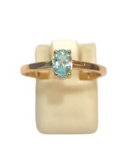Bague Aigue Marine Plaquée Or