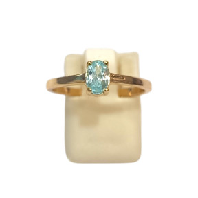 Bague Aigue Marine Plaquée Or