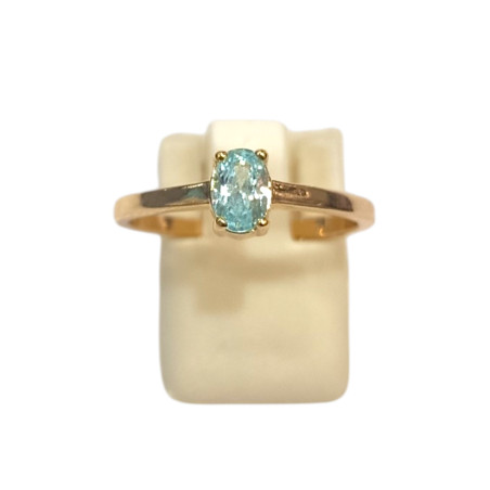 Bague Aigue Marine Plaquée Or