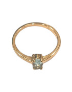 Bague Aigue Marine Plaquée Or