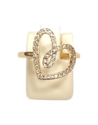 Bague Zirconium Cœur Plaquée Or