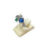 Bague Emeraude Saphir Zirconium Argent 925