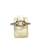 Bague Zirconium Argent 925 et Plaquée Or