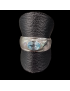 Bague Topaze bleue argent 925 Taille 58