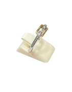Bague Zirconium Argent 925 et Plaquée Or