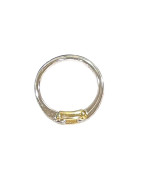 Bague Zirconium Argent 925 et Plaquée Or