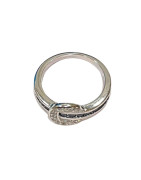 Bague Saphir Noir et Zirconium Argent 925
