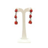 Boucles Corail Trois Pierres Roulées Argent 925