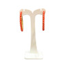 Boucles Corail Pierres Rondes 3mm Plaquées Or Demi Créole
