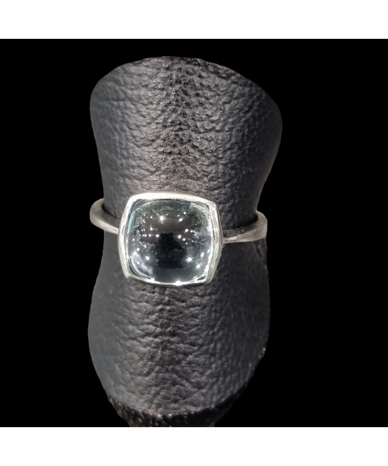 Bague Topaze bleue argent 925 Taille 55