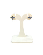 Boucles Saphir Fleur Plaquées Or