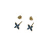 Boucles Saphir Fleur Plaquées Or
