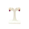 Boucles Rubis de Synthèse Plaquées Or