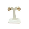 Boucles Cœur Zirconium Plaquées Or Clous