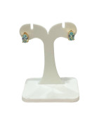 Boucles Aigue Marine Plaquées Or