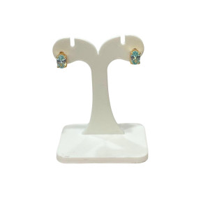 Boucles Aigue Marine Plaquées Or