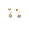 Boucles Aigue Marine Plaquées Or
