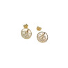 Boucles Zirconium Arbre de Vie Plaquées Or