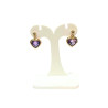 Boucles Améthyste Cœur Plaquées Or