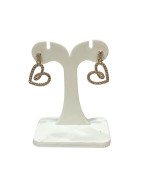 Boucles Zirconium Cœur Complet Plaquées Or