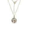 Pendentif Multipierres Arbre de Vie avec Chaîne 45cm Plaqué Or