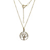 Pendentif Zirconium Arbre de Vie avec Chaîne 45cm Plaqué Or
