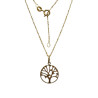 Pendentif Zirconium Arbre de Vie avec Chaîne 45cm Plaqué Or