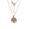 Pendentif Arbre de Vie avec Chaîne 45cm Plaqué Or