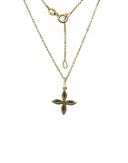 Pendentif Saphir Etoile avec Chaîne Plaqué Or