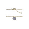 Bracelet Calcédoine Facettée Rond 18cm Plaqué Or