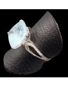 Bague Aigue marine Argent 925 Taille 57